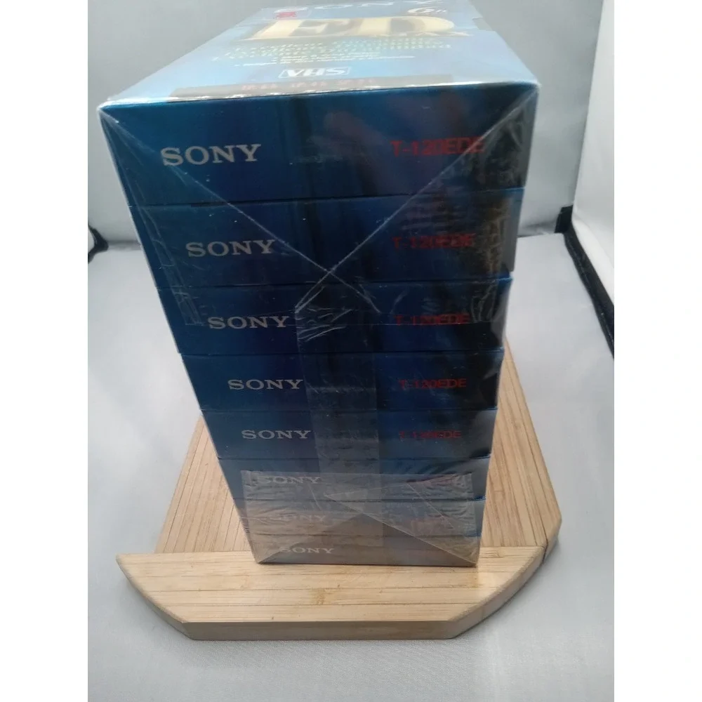 NEW & SEALED! Sony VHS Tapes 6 HOURS Premium VHS‎ (8) Pack T-120 ED MAX